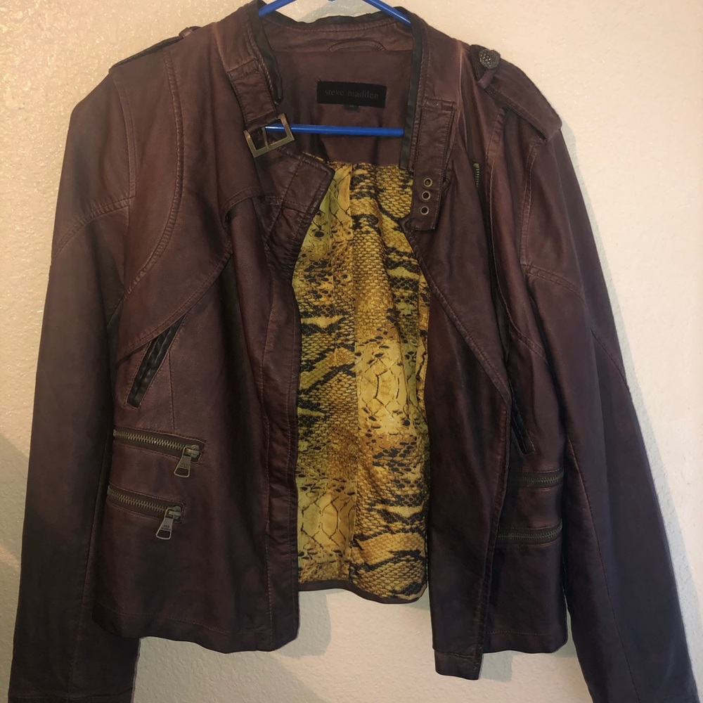 Steve Madden brown leather jacket